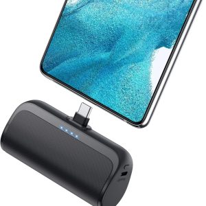 Mini Portable Charger 5200mAh,PD Fast Charging USB C Power Bank,Portable Phone Charger for Android,Ultra-Compact Plug in Battery Pack Compatible with Samsung Galaxy S22/S21,Moto,LG,Pixel (Type-C Only)