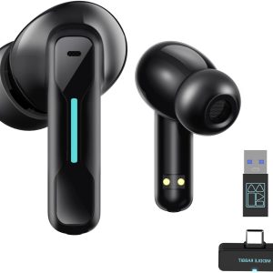Middle Rabbit SW4 USB Wireless Earbuds for PC and Laptop: Bluetooth Headphones with 2.4GHz Dongle for Gaming & Work, Wireless Headset for Work, with Microphone, Compatible with Computer Desktop