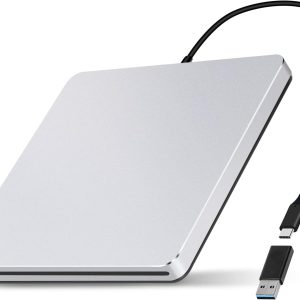 External CD DVD Drive USB C CD/DVD Burner DVD Player for Laptop Slot-in CD DVD +/-RW Optical Disk Drive Disc Reader Writer for Laptop Mac MacBook PC Windows 11 10 Linux OS