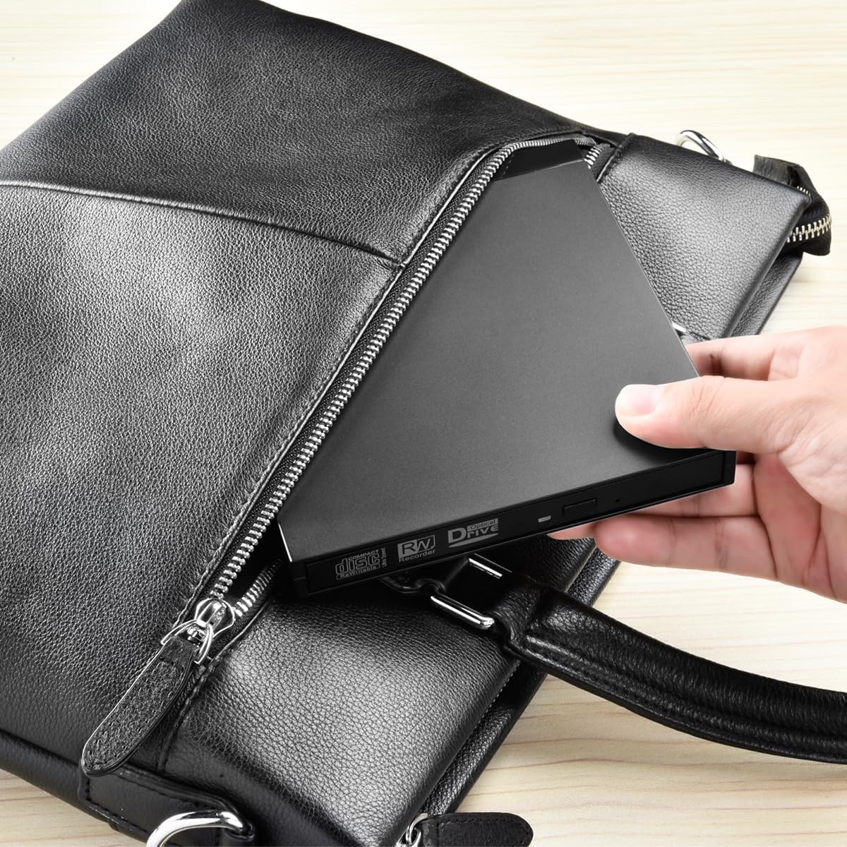 External CD DVD +/-RW Drive with SD Card Reader and USB Ports, USB 3.0 Type-C Portable DVD&CD-ROM Burner Player Writer Optical Disk Drive for Laptop Desktop PC, Mac, Windows 11/10/8/7, Linux - Image 3