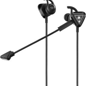 Turtle Beach Battle Buds In-Ear Gaming Headset for Mobile & PC with 3.5mm, Xbox Series X/ S, Xbox One, PS5, PS4, PlayStation, Switch – Lightweight, In-Line Controls - Black/Silver